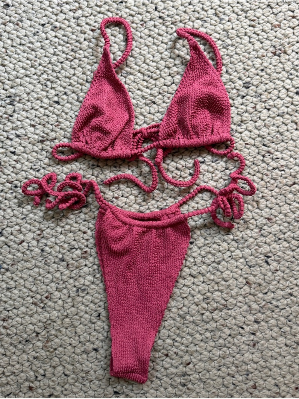 Skatie Rosada Crinkle Bikini Set